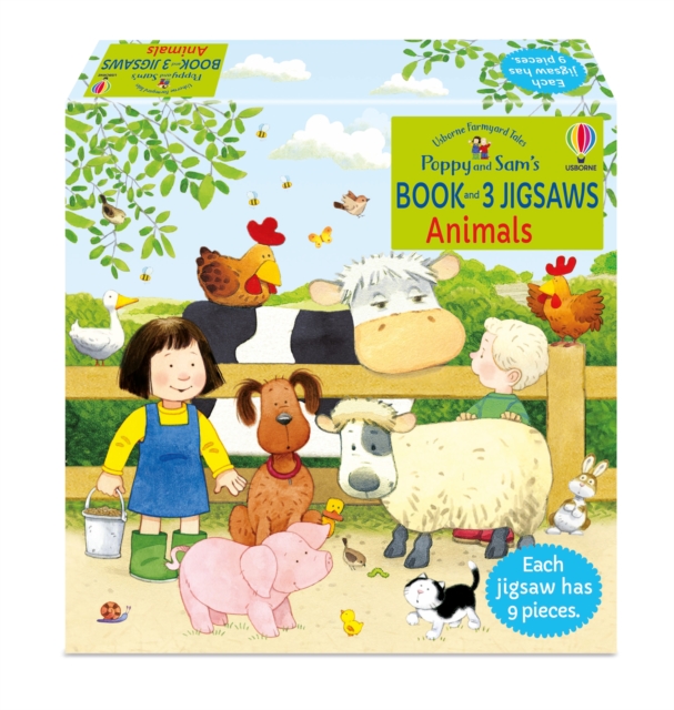 Poppy and Sam's Book and 3 Jigsaws: Animals - Heather Amery