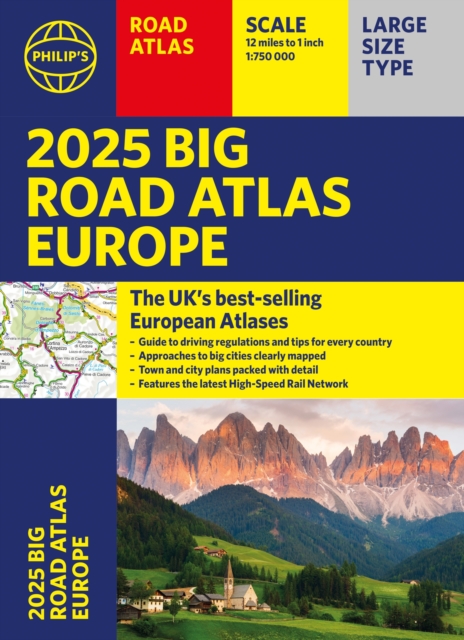 2025 Philip's Big Road Atlas of Europe - 