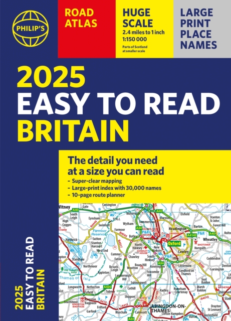 2025 Philip's Easy to Read Road Atlas of Britain - 