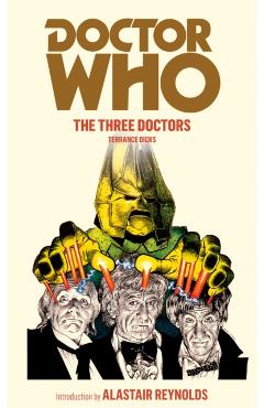 Coperta cărții 'Doctor Who: The Three Doctors - Terrance Dicks'