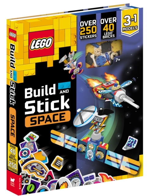 LEGO Books: Build and Stick: Space (includes LEGO bricks, book and over 250 stickers) - 