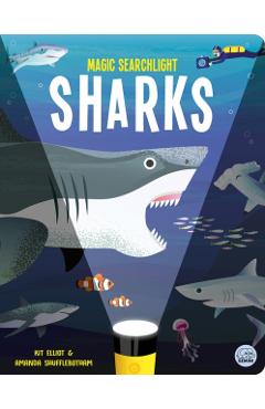 Coperta cărții 'Magic Searchlight - Sharks - Kit Elliot'