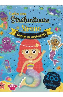 Coperta cărții 'Cartea mea strălucitoare cu sirene. Carte cu activități'