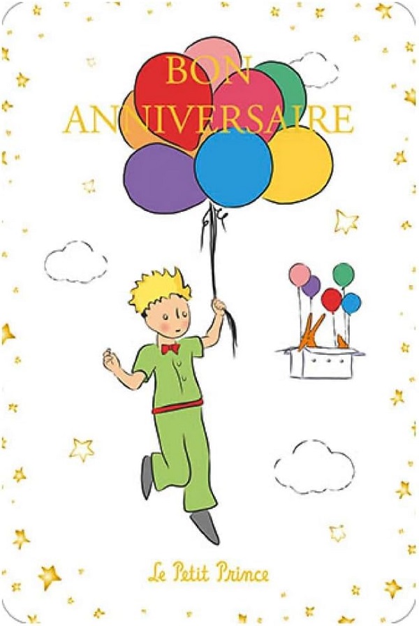 Carte postala: Le Petit Prince. Bon Anniversaire