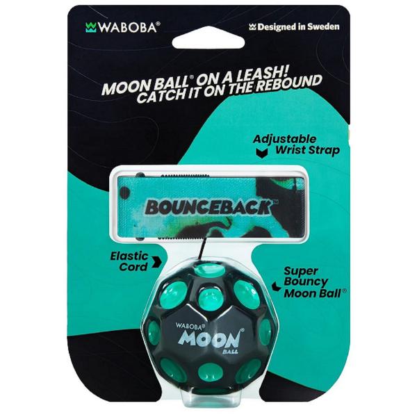 Minge hiperelastica: Waboba Moon ball cu elastic. Verde