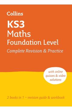 Coperta cărții 'KS3 Maths Foundation Level All-in-One Complete Revision and Practice -'