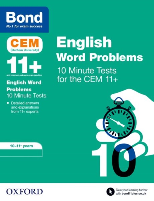 Bond 11+: CEM English Word Problems 10 Minute Tests: Ready for the 2025 exam - Michellejoy|bond 11+ Hughes