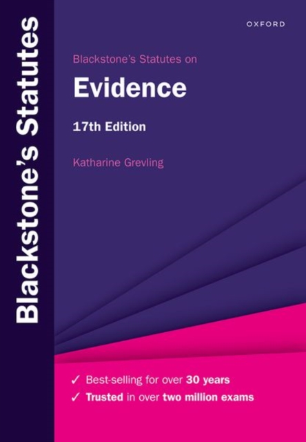 Blackstone's Statutes on Evidence - Katharine (associate Professor Of Law Grevling