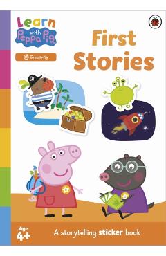 Coperta cărții 'Learn with Peppa: First Stories sticker activity book -'