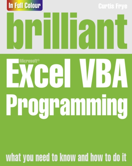 Brilliant Excel VBA Programming - Curtis Frye