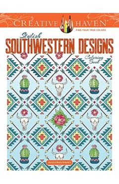 Poza produsului Creative Haven Stylish Southwestern Designs Coloring Book - Jessica Mazurkiewicz