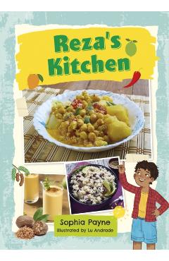 Coperta cărții 'Reading Planet KS2: Reza's Kitchen - Mercury/Brown - Sophia Payne'