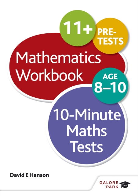 Coperta cărții '10-Minute Maths Tests Workbook Age 8-10 - David E Hanson'