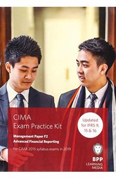 Coperta cărții 'CIMA F2 Advanced Financial Reporting -'
