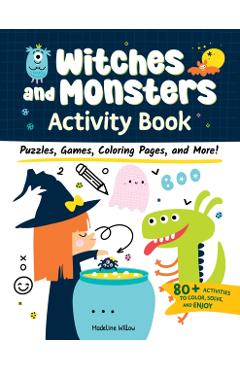 Coperta cărții 'Witches and Monsters Activity Book - Madeline Willow'
