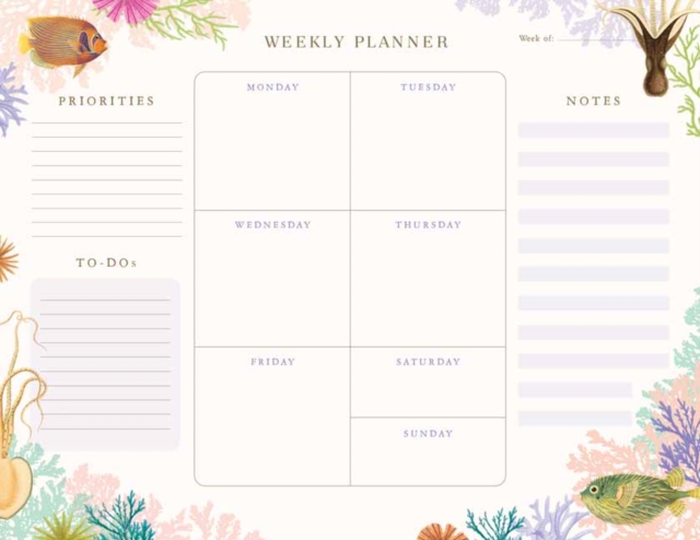 Art of Nature: Under the Sea Weekly Planner Notepad - 