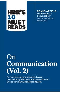 Coperta cărții 'HBR's 10 Must Reads on Communication, Vol. 2 (with bonus article 
