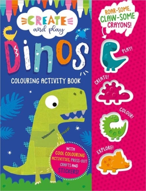 Create and Play Create and Play Dinos Colouring Activity Book - Make Believe Ideas