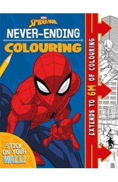 Coperta cărții 'Marvel Spider-Man: Never-Ending Colouring -'