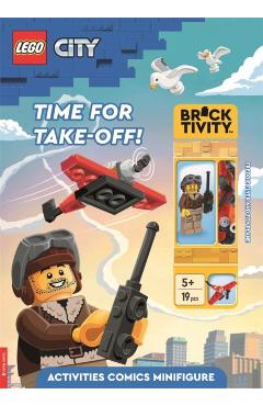 Coperta cărții 'LEGO® City: Time for Take-Off! (with Freddie Flyer minifigure and toy plane mini-build) -'