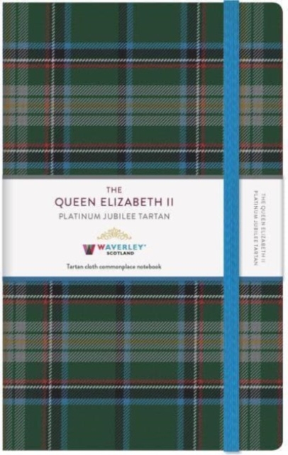 Queen Elizabeth II Platinum Jubilee Tartan Cloth Large Notebook - 