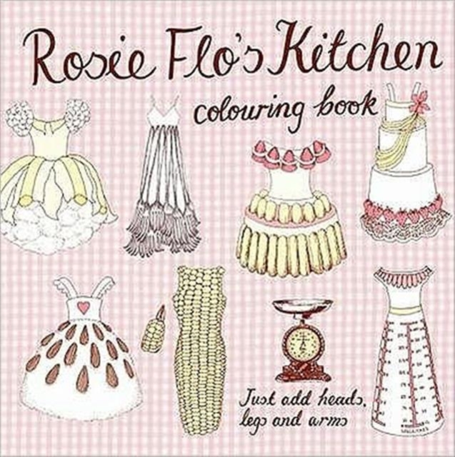 Rosie Flo's Kitchen Colouring Book - checker pink - Roz Streeten