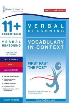 Coperta cărții '11+ Essentials Verbal Reasoning: Vocabulary in Context Level 1 -'