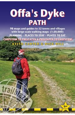 Coperta cărții 'Offa's Dyke Path Trailblazer Walking Guide 6e - Keith Carter'