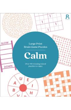 Large Print Brain Game Puzzles - Calm (Puzzle Book for Adults) -