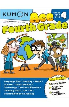 Coperta cărții 'Kumon Ace Fourth Grade -'
