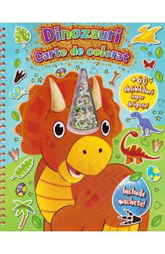 Coperta cărții 'Dinozauri. Carte de colorat cu machete'
