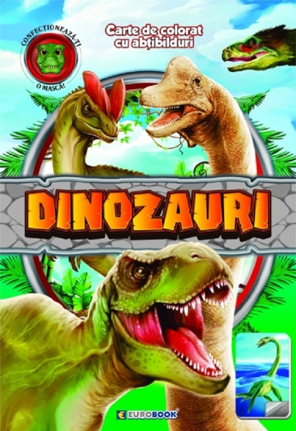 Dinozauri. Carte de colorat cu abtibilduri