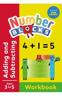 Coperta cărții 'Numberblocks Adding and Subtracting (Red Level Workbook) -'