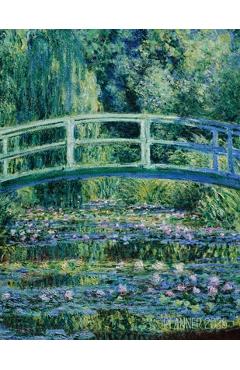 Coperta cărții 'Claude Monet Daily Planner 2025: The Japanese Bridge Painting French Impressionism Art Year Organizer: January-December'