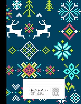 Coperta cărții 'Beading Graph Paper: 8.5x11 Graph Paper for Design Beading Pattern- Beading on a Loom- Peyote Stitch Bead work, Bead'