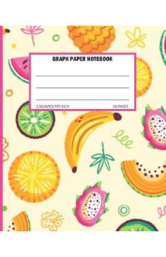 Coperta cărții 'Graph Paper Notebook: Quad Ruled Grid Paper Math and Science Composition Notebook 100 Sheets 5 Squares Per Inch -'
