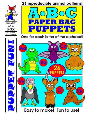 Coperta cărții 'ABC Paper Bag Puppets - Dwayne Douglas Kohn'