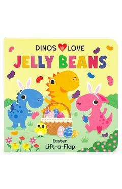 Coperta cărții 'Dinos Love Jelly Beans - Christine Sheldon'