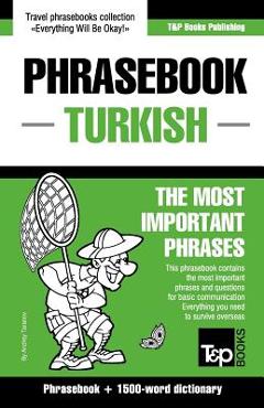 Coperta cărții 'English-Turkish phrasebook and 1500-word dictionary - Andrey Taranov'