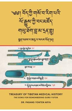 Coperta cărții 'Treasury of Tibetan Medical History (Bod kyi gso ba rig pa'i lo rgyus kyi bang mdzod): The Song for Remembering Guru'