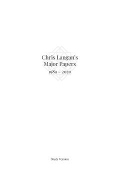 Coperta cărții 'Chris Langan's Major Papers 1989 - 2020: Study Version - Christopher M. Langan'