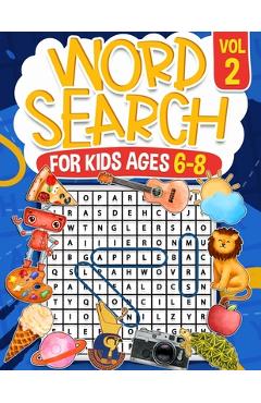 Poza produsului Word Search for Kids Ages 6-8 Volume 2: 100 Fun Puzzles Activity Book Search and Find to Improve Vocabulary and Spelling Skills for Children Themed Pu - Rr Publishing