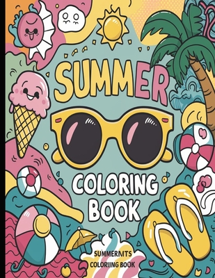 Groovy Summer Coloring Book: Bold and Easy Designs for Adults, Teens, and Kids. Simple, Cute Illustrations with Thick Lines (Bold & Easy) - 