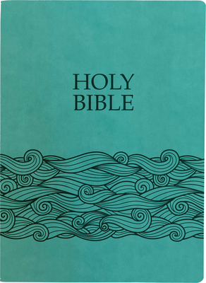 KJV Holy Bible, Wave Design, Large Print, Coastal Blue Ultrasoft: (Red Letter, Teal, 1611 Version) -