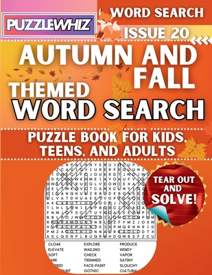 Coperta cărții 'Autumn and Fall - Themed Word Search - Fun & Educational Puzzles for Kids, Teens, and Adults (Large Print Edition):'