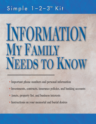 Information My Family Needs to Know (Folder - Simple 1-2-3 Kit) -