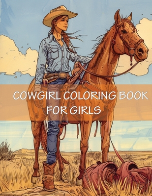 Cowgirl Coloring Book For Girls: 45 Beautiful Western Country Cow Images for Young Girls, Teens and Adults - Earl James