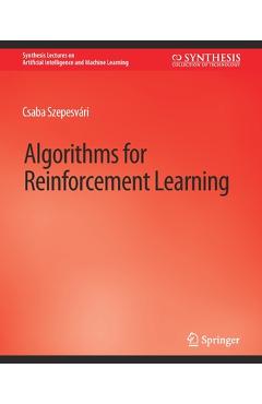 Coperta cărții 'Algorithms for Reinforcement Learning - Csaba Szepesvári'