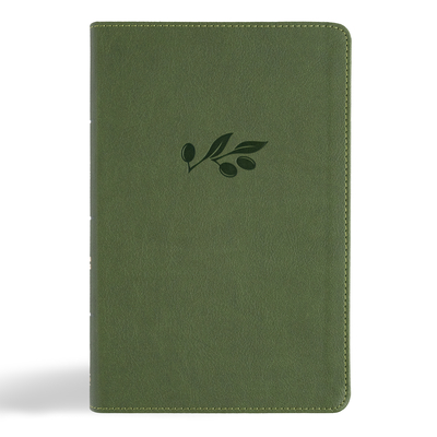 CSB Large Print Personal Size Reference Bible, Digital Study Edition, Olive Leathertouch - 