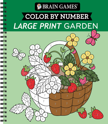 Brain Games - Color by Number - Large Print: Garden -